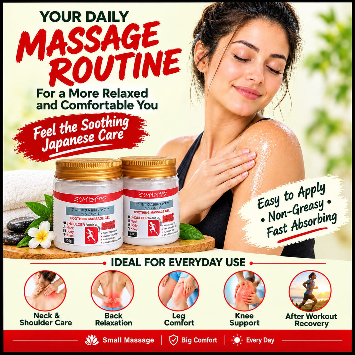 Japanese Soothing Massage Gel – Everyday Comfort | Buy 1 Get 1 FREE